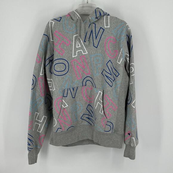 Champion Hoodie Mens Large Reverse Weave Multicolor All-Over Print Pullover - Picture 2 of 14